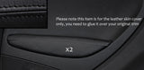 BLACK STITCH 2X REAR DOOR ARMREST SKIN COVERS FITS FIAT GRANDE PUNTO 05-11 3 DR