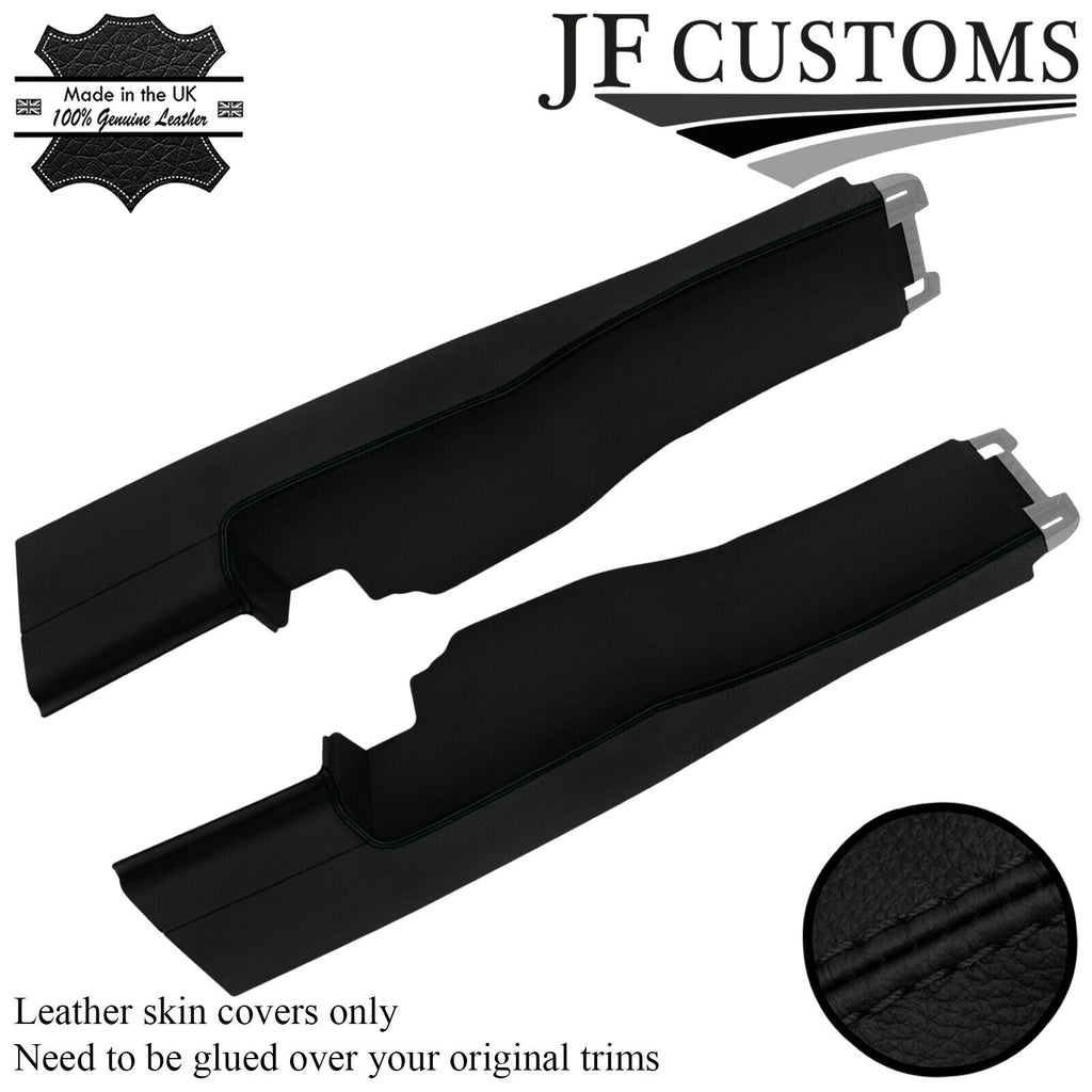 BLACK STITCH LEATHER 2X LOWER B PILLAR COVER FOR MERCEDES VITO VIANO 14-21