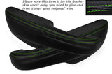 GREEN STITCH 2X FRONT DOOR HANDLE ARMREST SKIN COVERS FITS FORD SIERRA SAPPHIRE