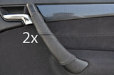 black stitch FITS MERCEDES C CLASS W202 98-00  2X DOOR HANDLE LEATHER COVERS