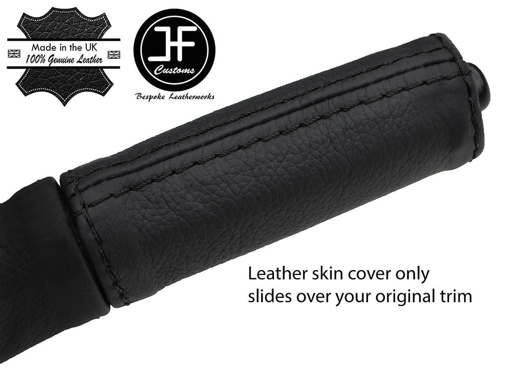 BLACK STITCH TOP GRAIN LEATHER HANDBRAKE HANDLE COVER FITS MAZDA RX7 FC3S 86-91