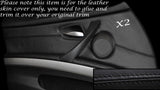 BLACK STITCH 2X FRONT DOOR CARD LEATHER COVERS FITS BMW 3 SERIES E90 06-11 5DR