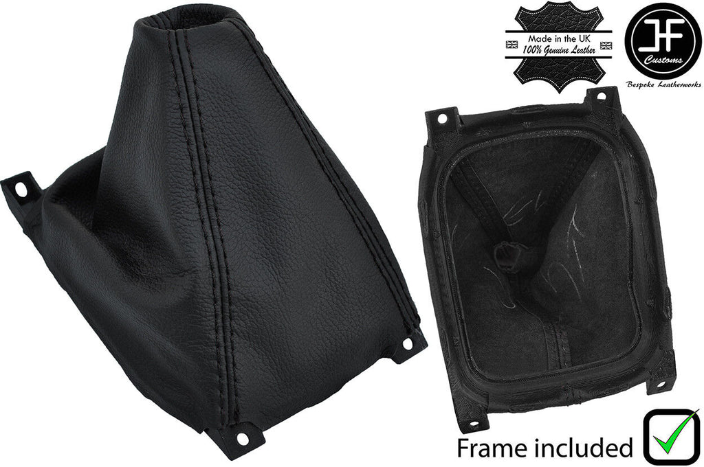 BLACK STITCH LEATHER MANUAL GEAR+PLASTIC FRAME FITS HONDA ACCORD MK7 1998-2002