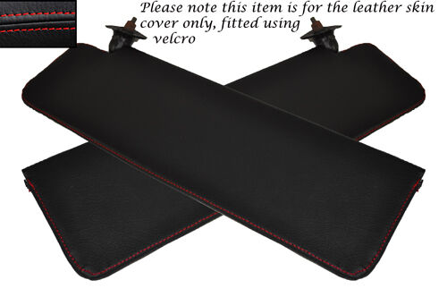 RED STITCHING FITS TRIUMPH MAYFLOWER 2X SUN VISORS LEATHER SKIN COVERS ONLY