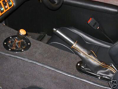 ORANGE STITCH GEAR GAITER & HANDBRAKE GAITER LEATHER SKIN FITS WESTFIELD