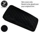 BLACK DIAMOND STITCHING ARMREST LID SUEDE COVER FITS CORVETTE C5 1997-2004