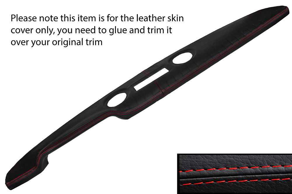 RED STITCH PRE AIRFLOW TOP DASH DASHBOARD LEATHER COVER FITS FORD CORTINA MK1