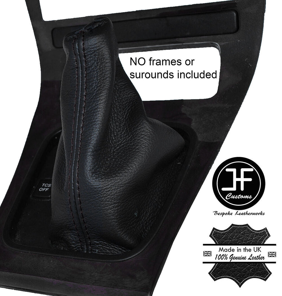 BLACK STITCHING LEATHER GEAR GAITER FITS MAZDA XEDOS 9 1993-2002 CUSTOM NEW