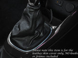 BLACK  STITCHING LEATHER MANUAL GEAR GAITER FITS VAUXHALL OPEL ADAM 2012-2015