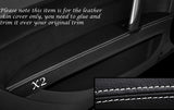 WHITE STITCH 2X FRONT DOOR ARMREST LEATHER SKIN COVERS FITS AUDI TT MK2 06-14