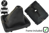 SAND STITCH LEATHER MANUAL GEAR GAITER PLASTIC FRAME FOR AUDI A4 B8 2008-2015