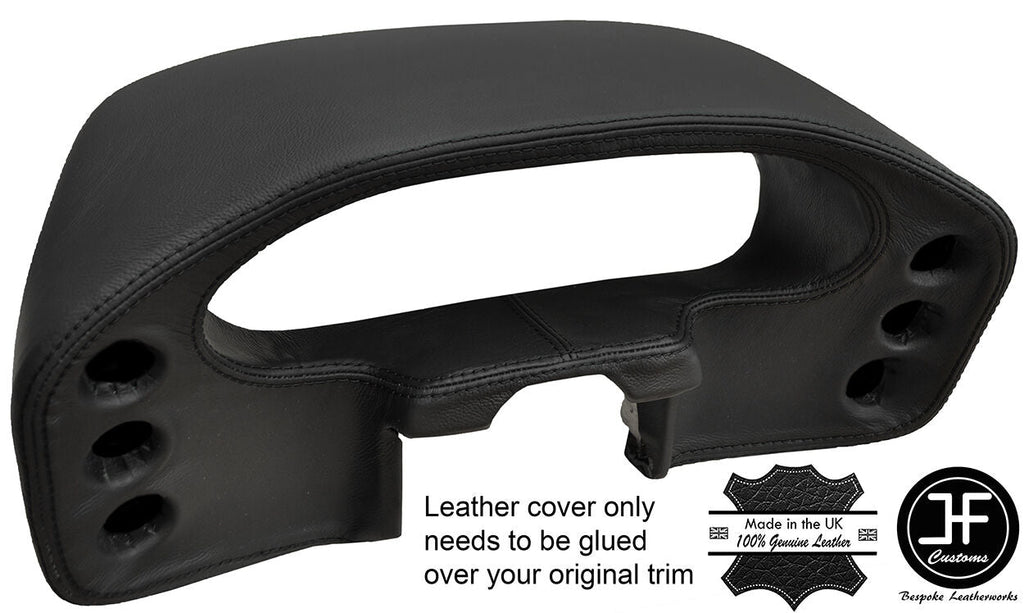 BLACK STITCHING SPEEDO DASH POD REAL LEATHER COVER FITS PORSCHE 928 1978-1989