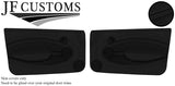 BLACK STITCH 2X FULL DOOR CARD LUXE SUEDE COVERS FOR BMW MINI R55 R56 R57 07-14