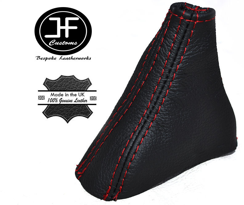 RED STITCH AUTO AUTOMATIC ITALIAN LEATHER GEAR GAITER FITS VOLVO XC90 XC 90