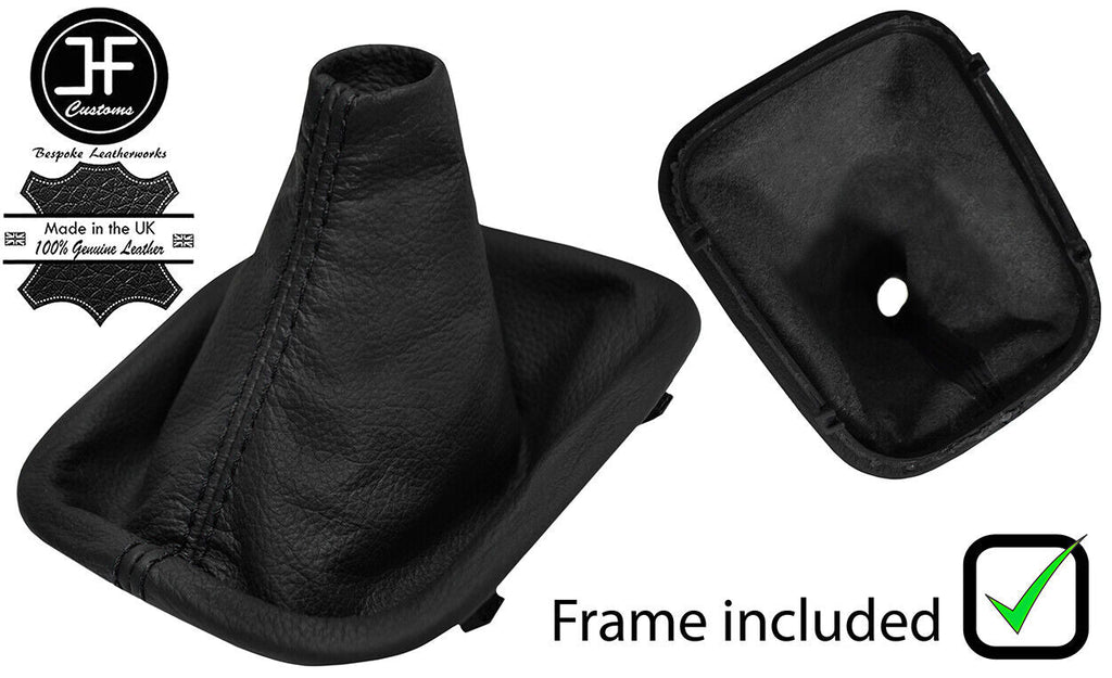 BLACK STITCH LEATHER MANUAL GEAR GAITER+PLASTIC FRAME FITS BMW 5 E34 87-97