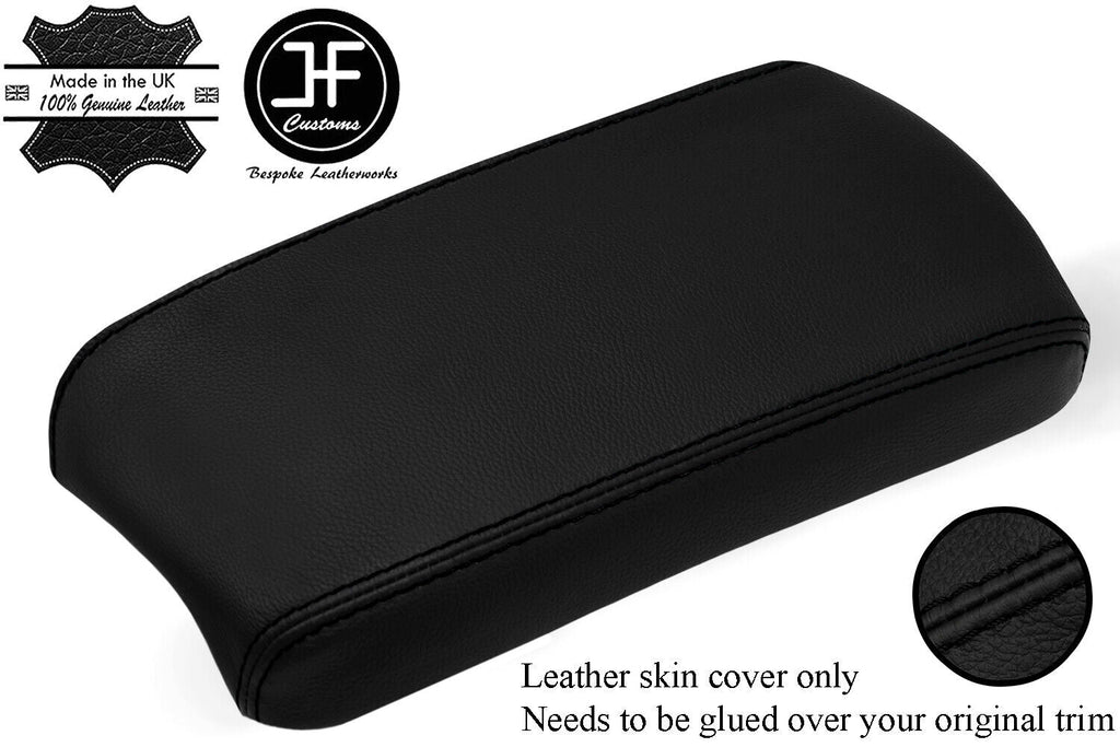 BLACK STITCH TOP GRAIN LEATHER ARMREST LID COVER FOR MERCEDES CITAN 2012-2020