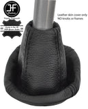 BLACK STITCH TOP GRAIN LEATHER MANUAL GEAR GAITER FITS SMART FORFOUR 2004-2006