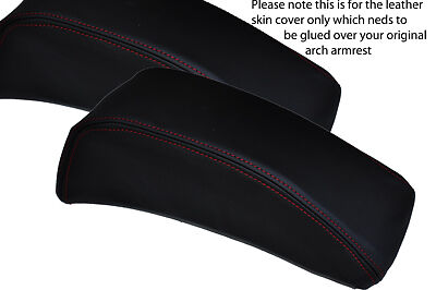 red stitch FITS HILLMAN MINX 2X WHEEL ARCH ARMREST LEATHER COVERS CUSTOM NEW