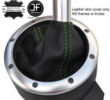 GREEN STITCH TOP GRAIN REAL LEATHER MANUAL GEAR GAITER FITS AUDI TT MK1 98-06