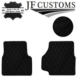 BLACK DIAMOND STITCH VINYL 2X TAILORED FLOOR MAT CARPETS FOR DEFENDER 90 110