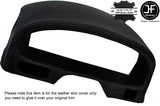 BLACK STITCH SPEEDO CLUSTER SURROUND HOOD LEATHER COVER FITS HONDA CRX 1990-91
