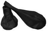BLACK DOUBLE STITCH FITS GEAR HANDBRAKE SET LEATHER SEAT IBIZA CORDOBA 1993-1999