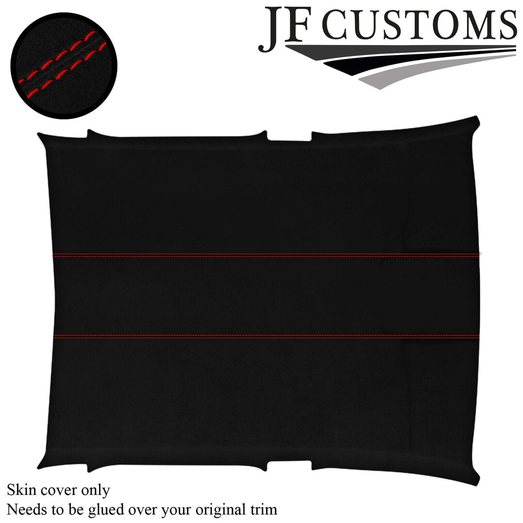 RED STITCH SUEDE ROOF HEADLINER COVER FOR VW AMAROK 10-20 DOUBLE CAB CUSTOM NEW