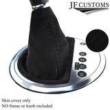 BLACK STITCHING REAL SUEDE AUTO AUTOMATIC GEAR GAITER FOR AUDI TT MK2 2006-2014