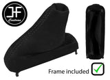 BLACK STITCH LUXE SUEDE AUTOMATIC GEAR + FRAME FOR HONDA CIVIC MK10 X 17-21