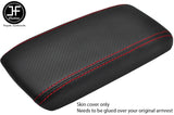 RED STITCHING CARBON FIBER VINYL ARMREST COVER FITS HONDA PRELUDE MK4 92-96