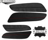 RED STITCH REAR DOOR TRIM ARMREST 4X LEATHER COVERS FOR BMW E88 CONVERTIBLE