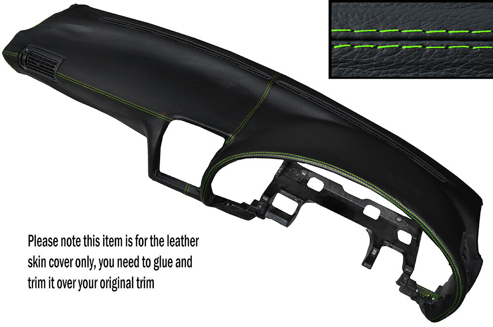 GREEN STITCH DASH DASHBOARD LEATHER SKIN COVER FITS TOYOTA CELICA GT4 MK5 90-93