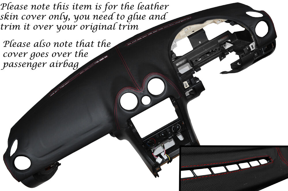 RED STITCH TOP DASH DASHBOARD SKIN COVER FITS MAZDA MX5 MK2/2.5 MIATA 98-05
