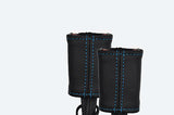 blue stitch FITS FORD ESCORT MK6 MK7 92-00 2X FRONT SEAT BELT LEATHER COVERS