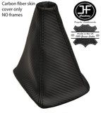 BLACK STITCH CARBON VINYL GEAR GAITER FITS MITSUBISHI LANCER EVO IV V VI COLT