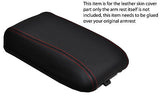 red stitch FITS Mitsubishi Magna/Diamante 96-03 TE TJ BLACK LTHR ARMREST COVER