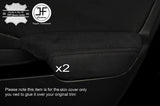 BLACK STITCHING 2X REAR DOOR ARMREST SUEDE COVERS FITS HONDA CRV 2012-2016