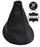 BLACK STITCHING REAL LEATHER MANUAL GEAR GAITER FITS PEUGEOT BIPPER 2009-2016