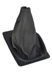 FITS PORSCHE 924 944 968 LEATHER GEAR GAITER black stitch CUSTOM NEW MADE IN UK