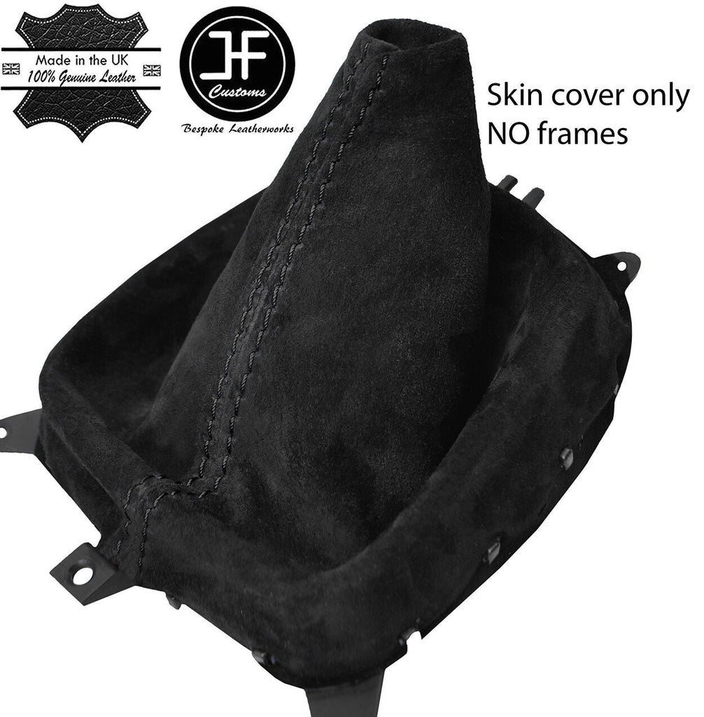 BLACK STITCHING REAL SUEDE MANUAL GEAR GAITER FITS MAZDA 323 323F 1995-1998