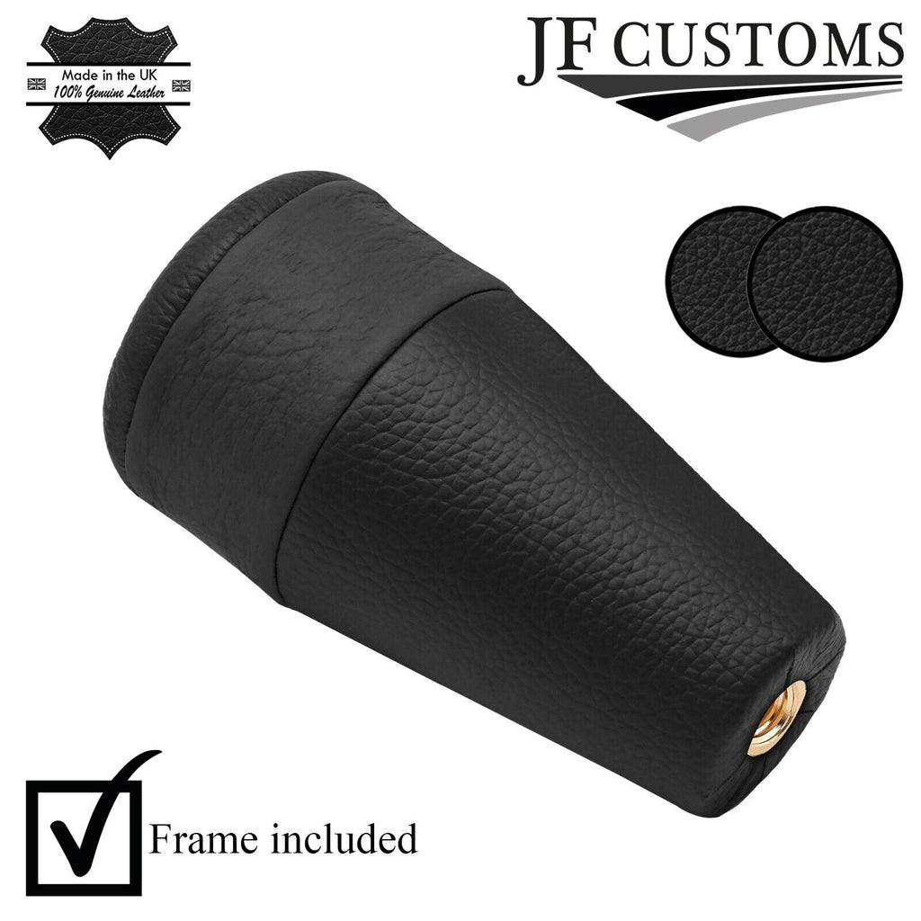 FITS MITSUBISHI OUTLANDER 06-12 BLACK & BLACK LEATHER SCREW-ON GEAR KNOB