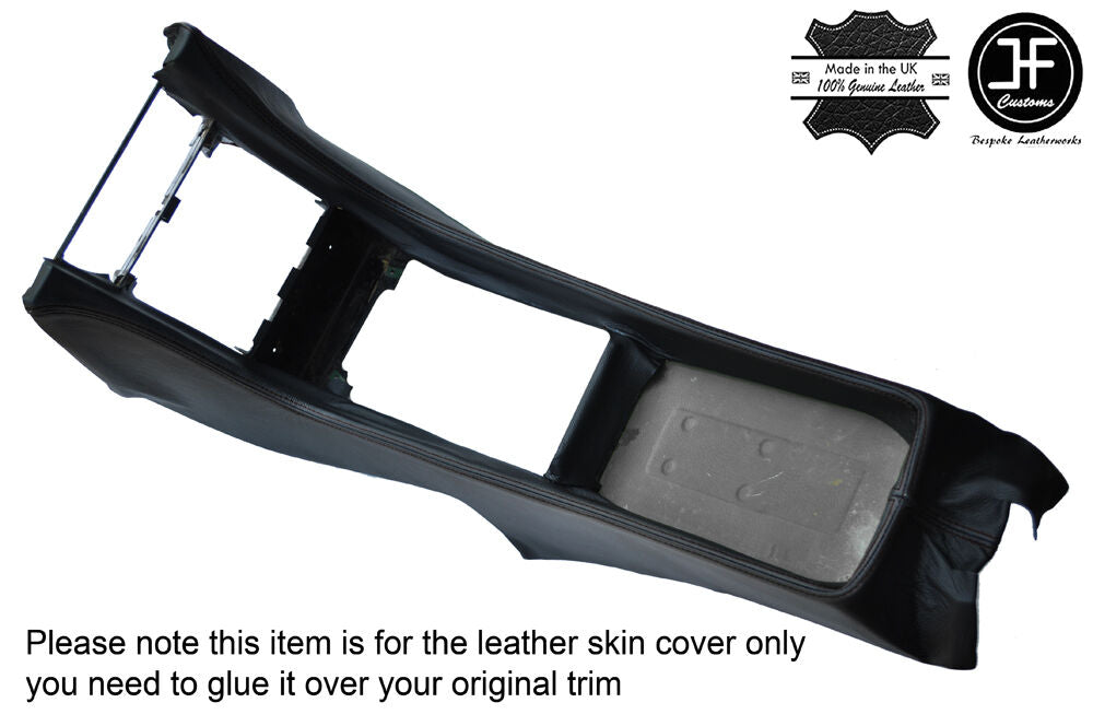 BLACK STITCHING CENTER CONSOLE LEATHER COVER FITS MERCEDES SL C107 R107 71-89
