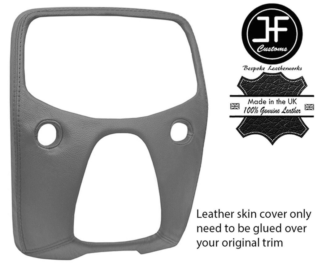 GREY TOP GRAIN LEATHER CENTRE DASH TRIM COVER FOR PEUGEOT 108 2014-2019