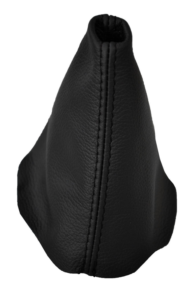 FITS FORD FOCUS MK3 FL 2005-2008 GEAR GAITER BLACK LEATHER BLACK DOUBLESTITCH