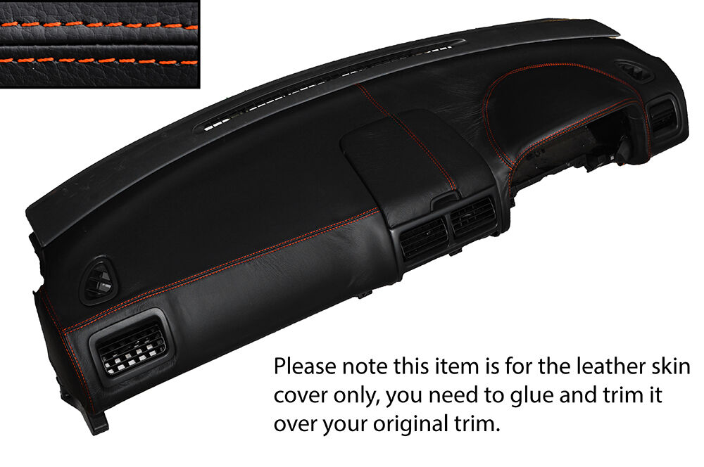 ORANGE STITCH DASH DASHBOARD LEATHER COVER FITS SUBARU IMPREZA WRX STI 98-00
