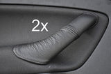 black stitch FITS FORD MONDEO MK4 07-11 2X REAR DOOR HANDLE LEATHER COVERS