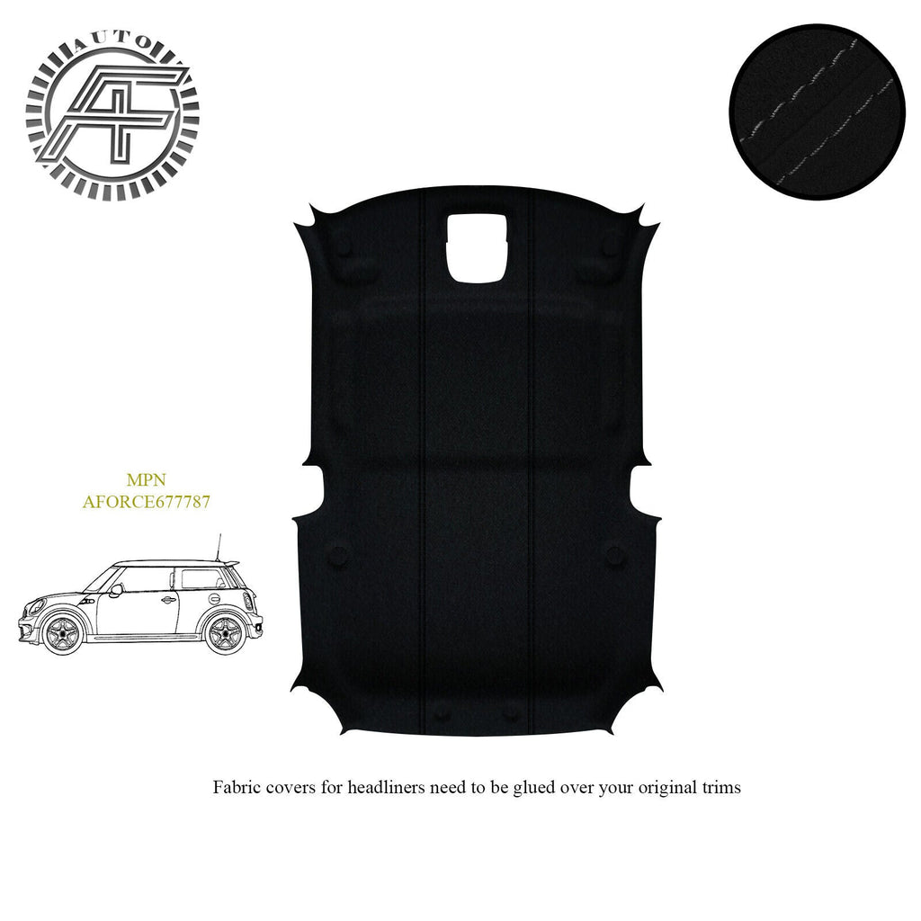 LUXE SUEDE HEADLINER COVER FITS MINI COOPER S F56 3 DOOR HATCHBACK 2014+