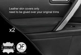 BLACK STITCH 2X REAR DOOR ARMREST LEATHER COVERS FITS INFINITI FX35 FX45 03-08