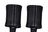 WHITE STITCH FITS FORD TRANSIT CONNECT 02-12 2X SEAT BELT LEATHER COVERS