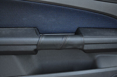 BLACK STITCH FITS FORD FOCUS C MAX  03-07 2X FRONT LEATHER DOOR HANDLE COVERS